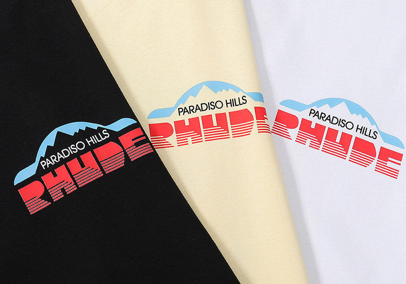 RHUDE Black Dove Lettering Print T-Shirt