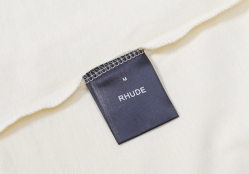 RHUDE T-Shirt – Apricot / White / Black