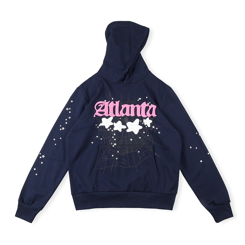 Sp5der Atlanta Hoodie – Navy Premium Streetwear Sweatshirt