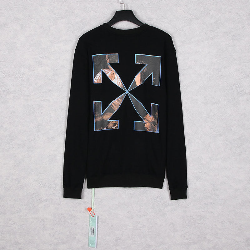 Off-White Oil Painting Series Arrow Pattern Crewneck Sweatshirt