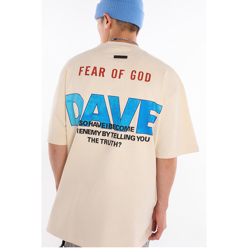Fear of God x RRR123 Letter Print T-Shirt – Apricot