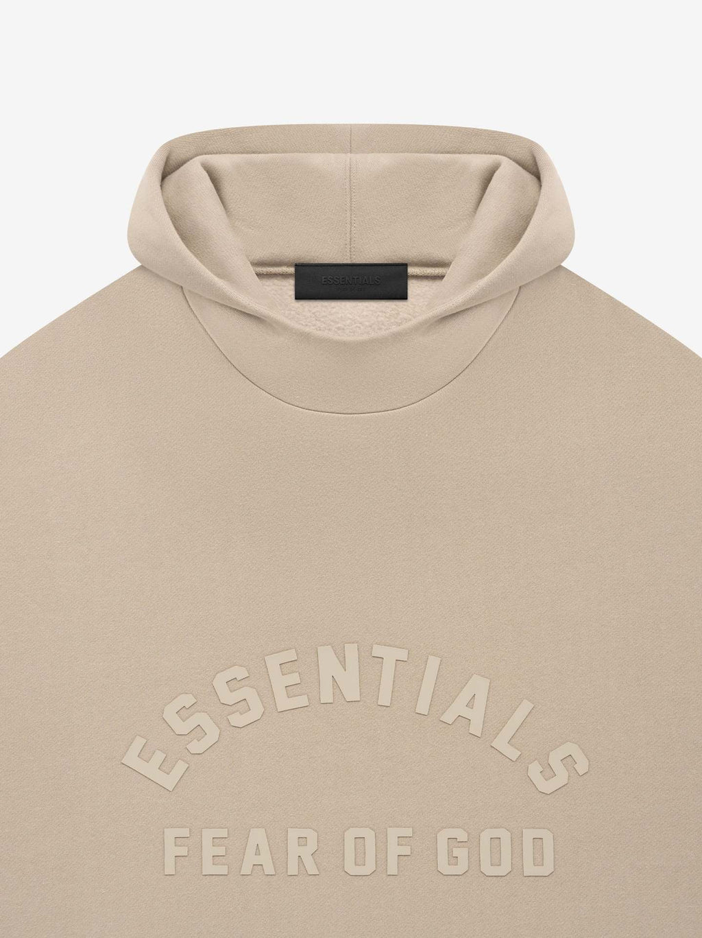 Fear of God Essentials Hoodie – Dusty Beige / Black