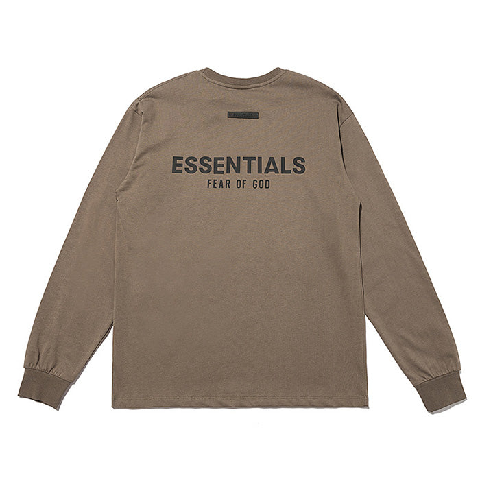 Fear of God Essentials Long Sleeve Tee – Brown / Black / Khaki / Apricot