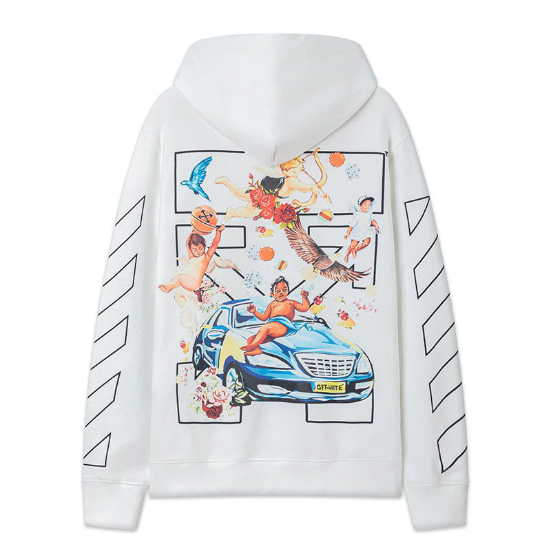 OFF-WHITE Angels & Car Collage Graphic Hoodie