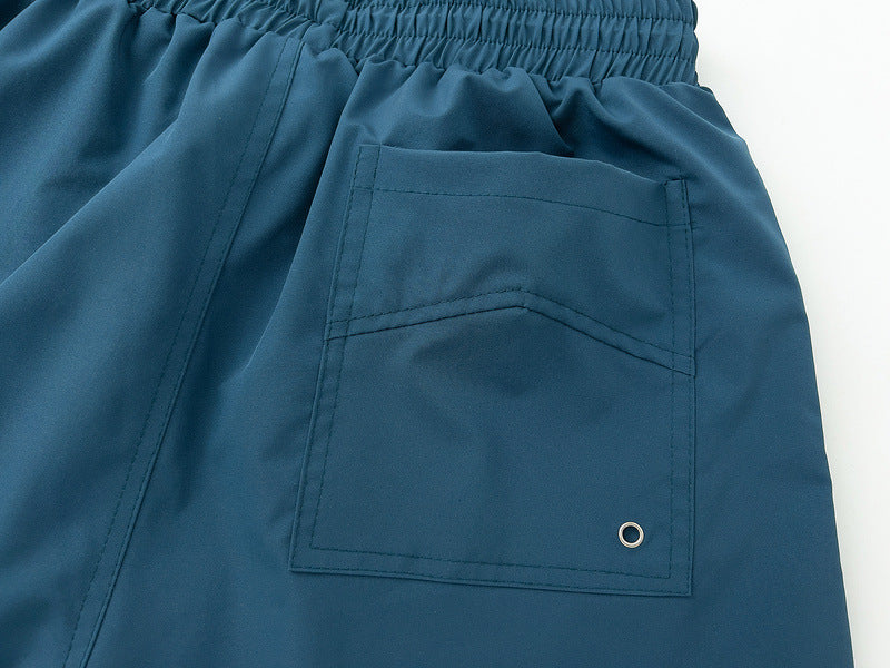 RHUDE Embroidered Tie Elastic Track Shorts – Wine Red