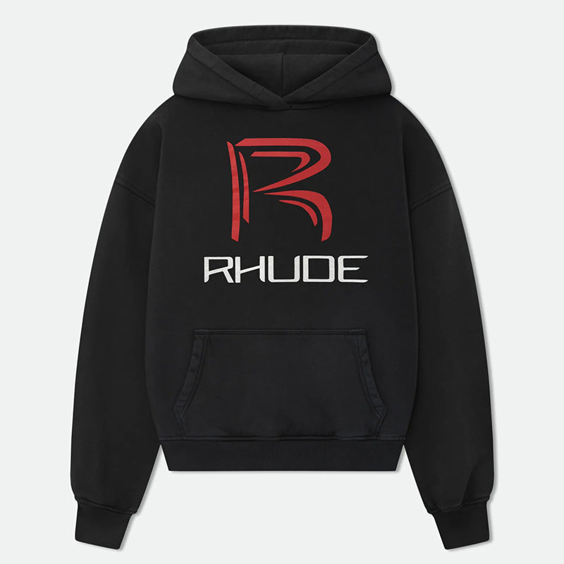 RHUDE Circuit Logo Hoodie – Black