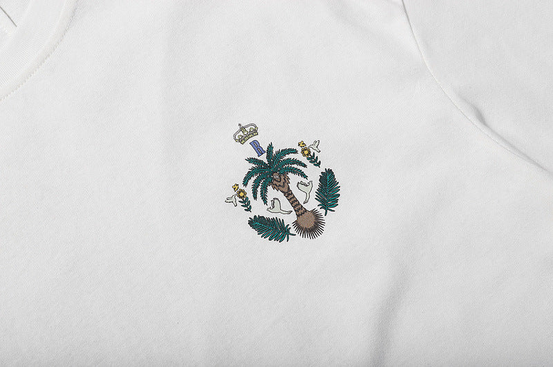 RHUDE Logo-Print T-Shirt – White / Black / Apricot