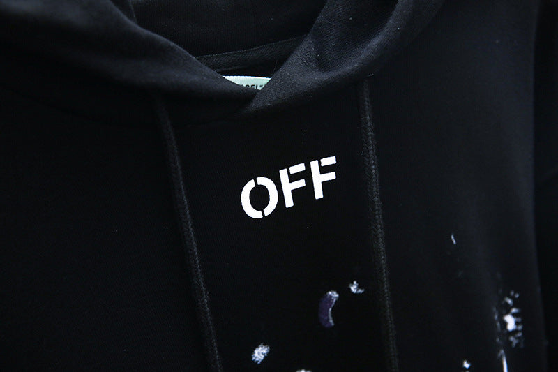 OFF-WHITE Fireworks Splash Graffiti Hoodie