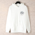OFF WHITE Globe Hands Graphic Hoodie – White & Black