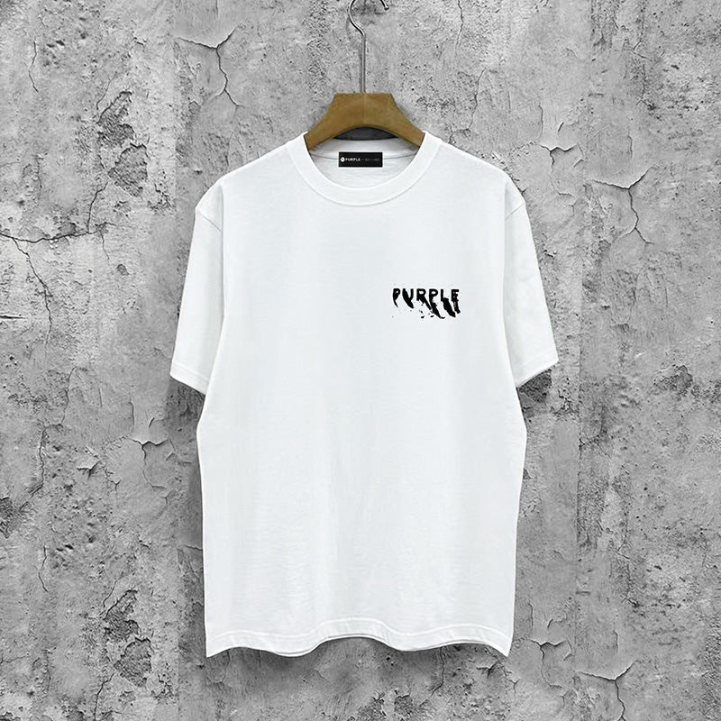 Purple Brand Paint-Streaked Logo T-Shirt