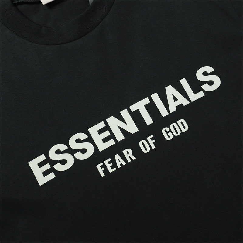 Fear of God Essentials Logo T-Shirt – Black / Grey / Apricot / Matcha / Aquamarine