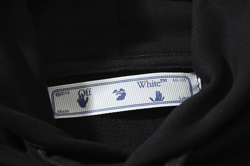 Off-White Color Gradient Arrow Hoodie – Blue to Orange Ombre