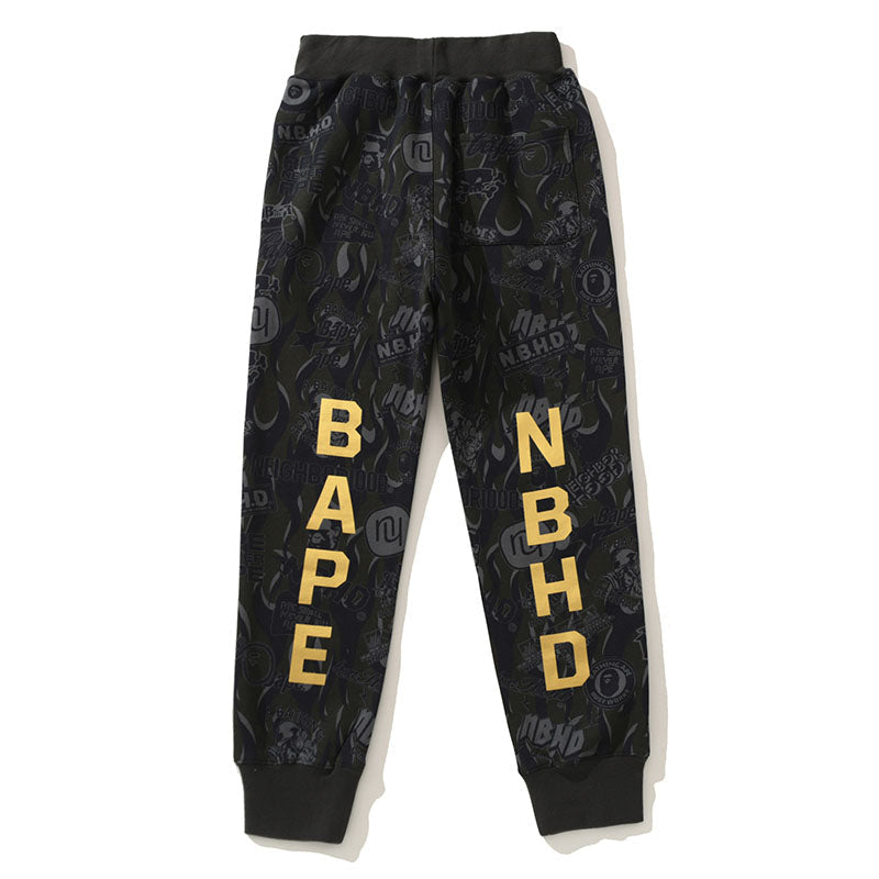 BAPE Black Gold Shark Camo Casual Pants