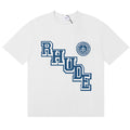 RHUDE Logo-Print Cotton T-Shirt – White / Apricot / Black