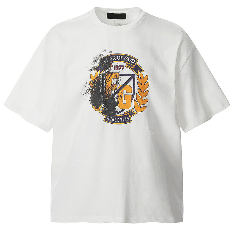 Fear of God Wheat Print T-Shirt – Apricot / White / Black