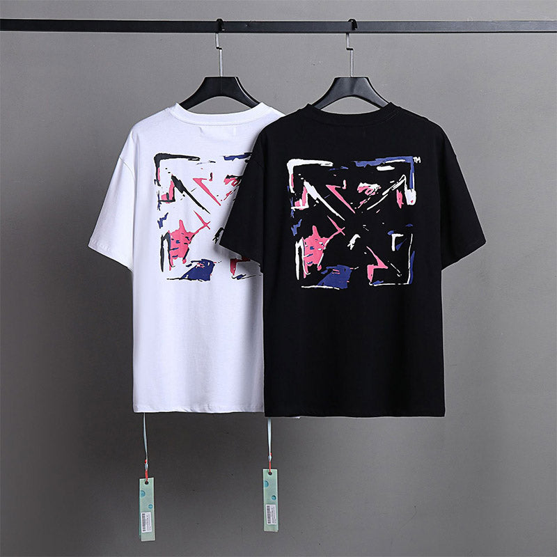 OFF-WHITE Cartoon Colorful Arrow Pattern T-Shirt