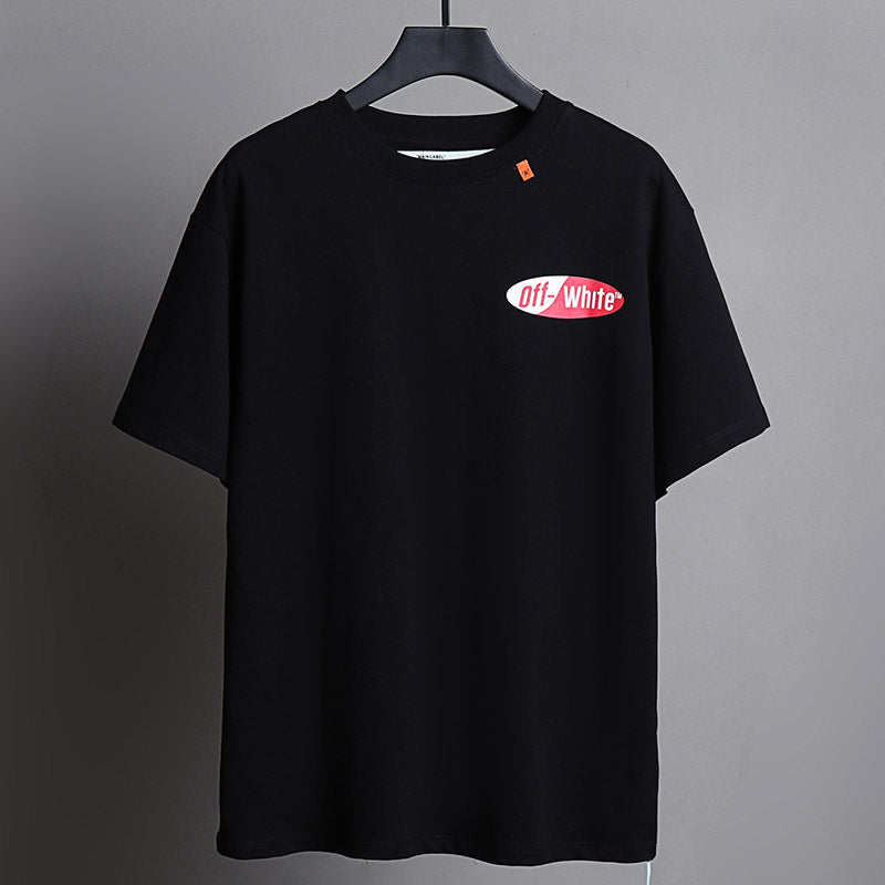 Off-White Color Block Arrow Pattern T-Shirt