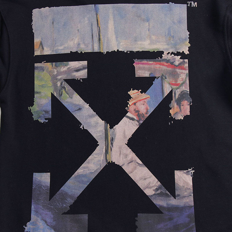 Off-White Classic Monet Oil Painting Arrow Crewneck Sweatshirt