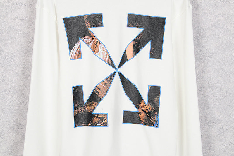 Off-White Oil Painting Series Arrow Pattern Crewneck Sweatshirt