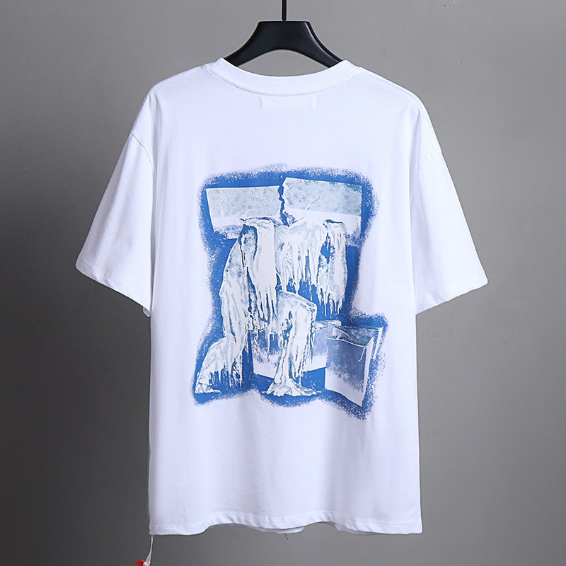 OFF-WHITE "Ice Man" Melting Figure Graphic T-Shirt