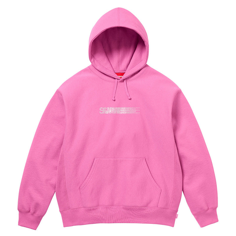 Supreme x Swarovski Motion Logo Hooded Sweatshirt (Pink)