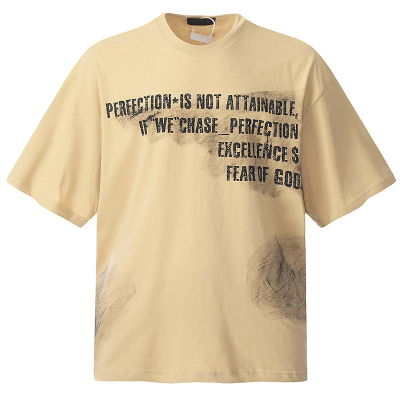 Fear of God Mud-Dyed Heavy Industry Washed T-Shirt – Beige / Dark Grey