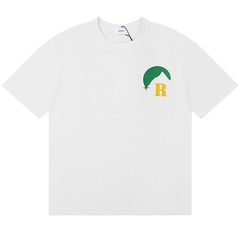 RHUDE T-Shirt – White / Apricot / Black