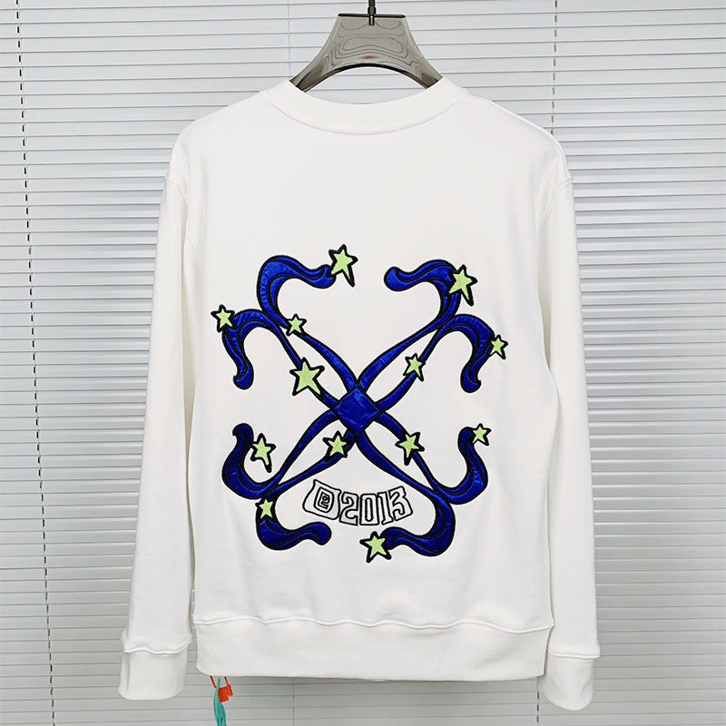 Off-White Alien Pattern Arrow Crewneck Sweatshirt