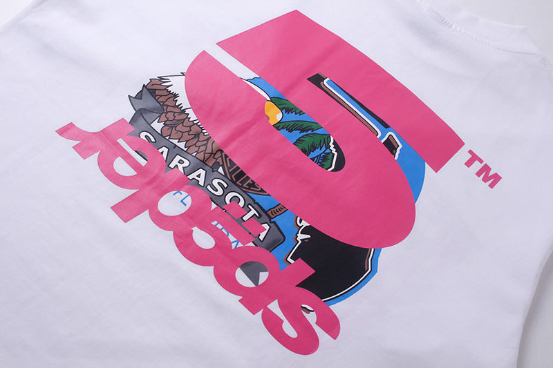 Sp5der x Harley Davidson Vintage T-Shirt – White Streetwear Graphic Tee
