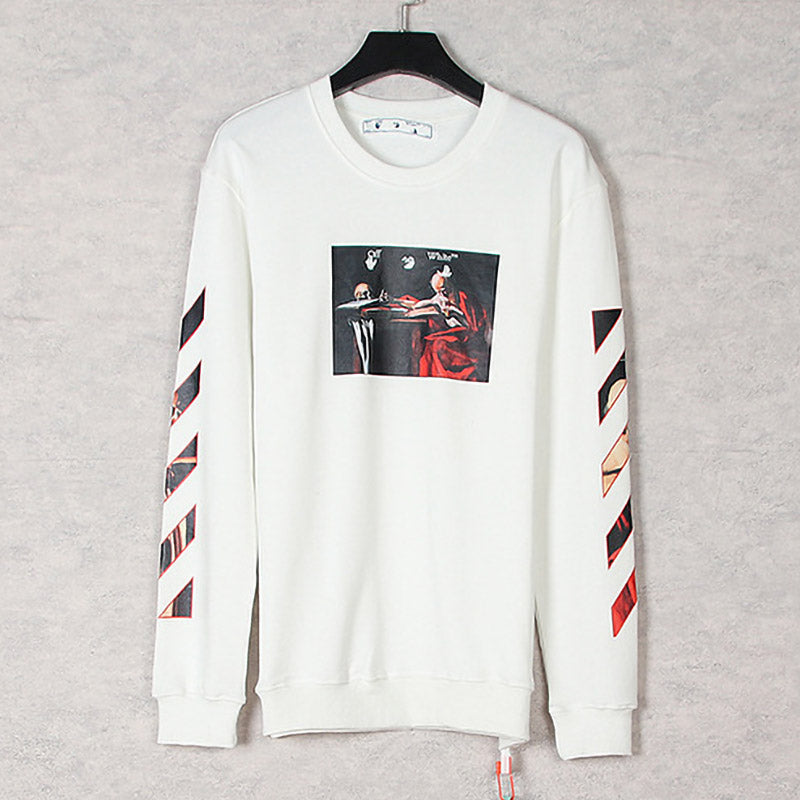 OFF-WHITE Caravaggio Oil Painting Graphic Pullover Sweatshirt