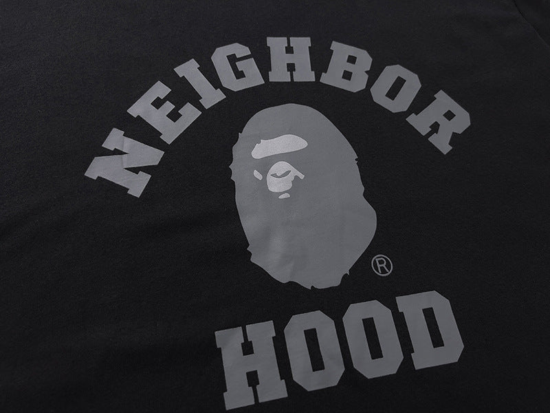 BAPE x Neighborhood Ape Head College Tee
