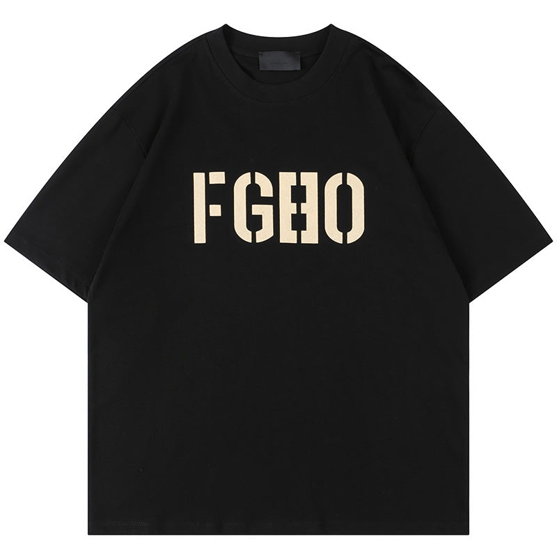 Fear of God Flocked Letters FG80 Pattern T-Shirt – Apricot / Black