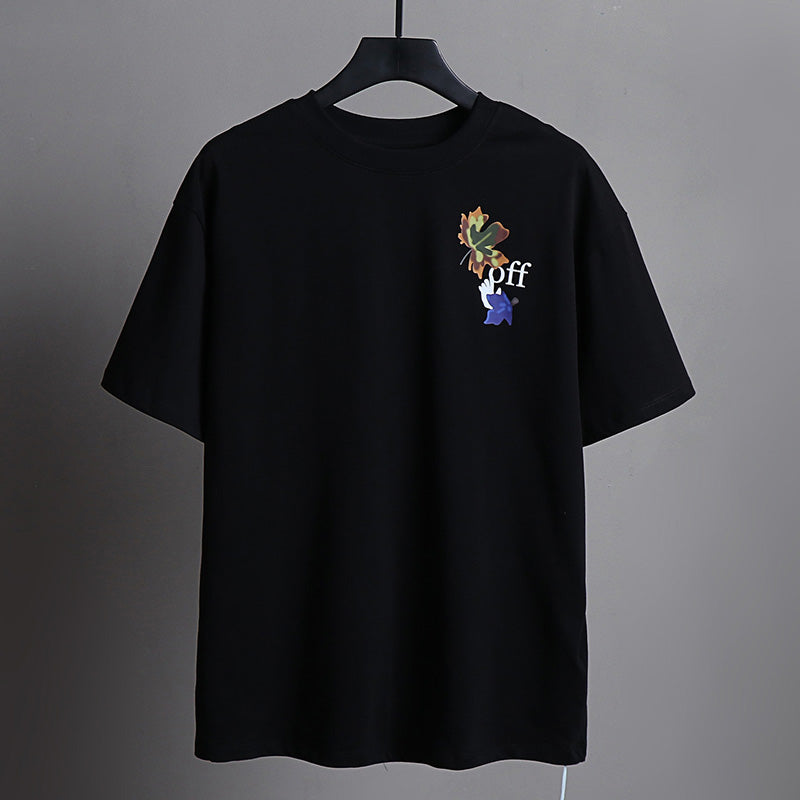 OFF-WHITE "Autumn Leaves" Floral Arrow Graphic T-Shirt
