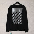 Off-White Cotton Crewneck Sweatshirt — Black
