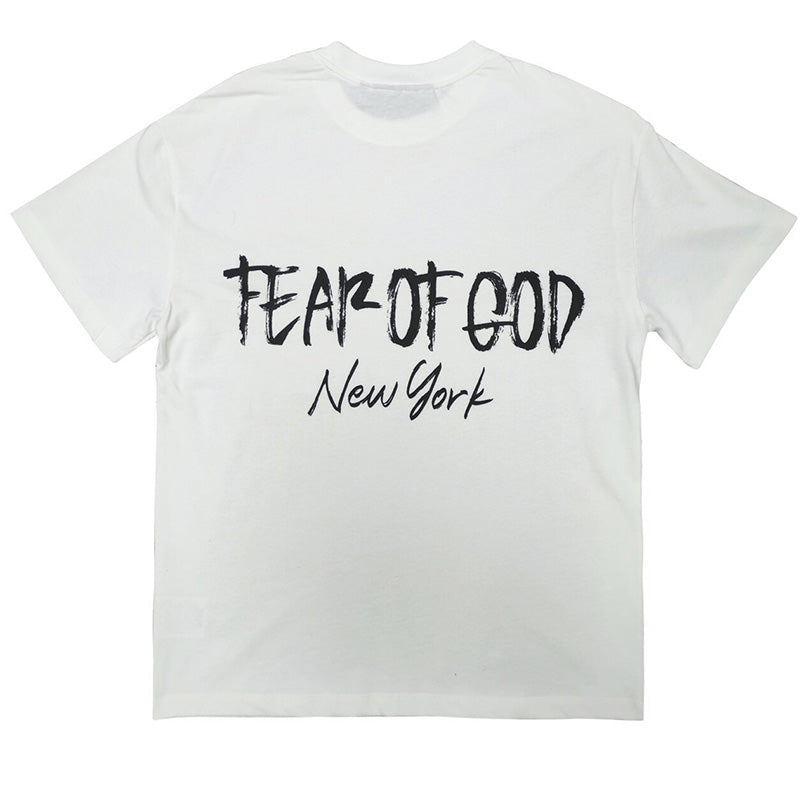 Fear of God New York Limited Letters T-Shirt – White / Black / Grey