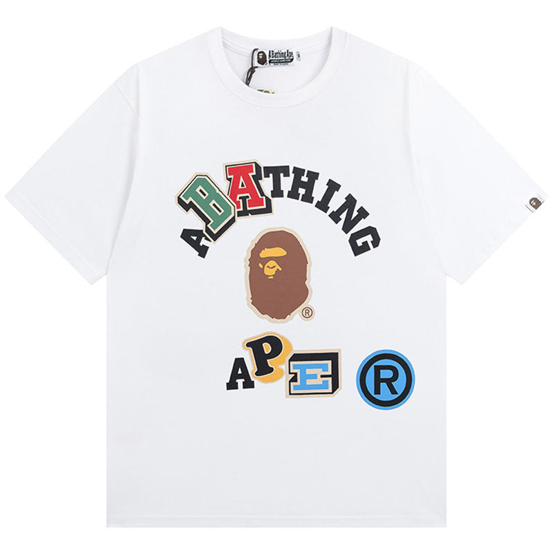 A Bathing Ape Multi-Color College Logo Tee