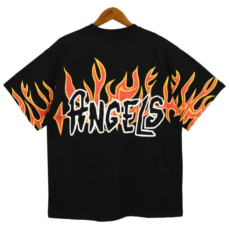 Palm Angels Graffiti Flame Letter T-Shirt