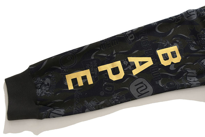 BAPE Black Gold Shark Camo Casual Pants