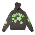 Sp5der Beluga Logo Printed Hoodie – Dark Grey Premium Streetwear Sweatshirt