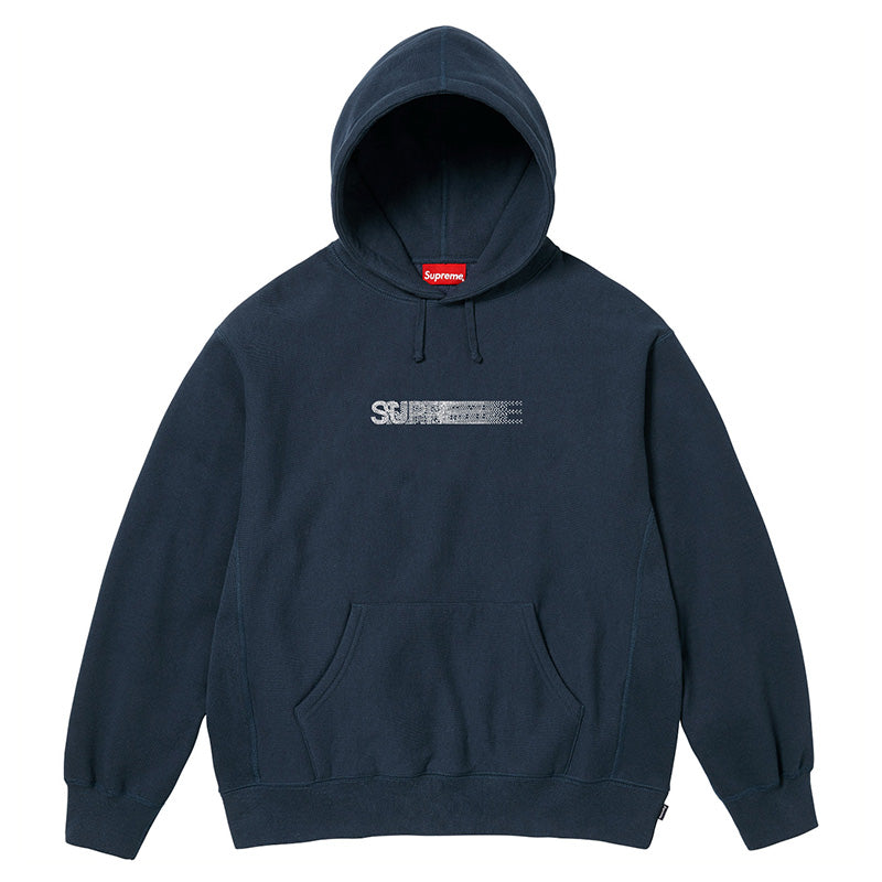 Supreme x Swarovski Motion Logo Hooded Sweatshirt (Navy)