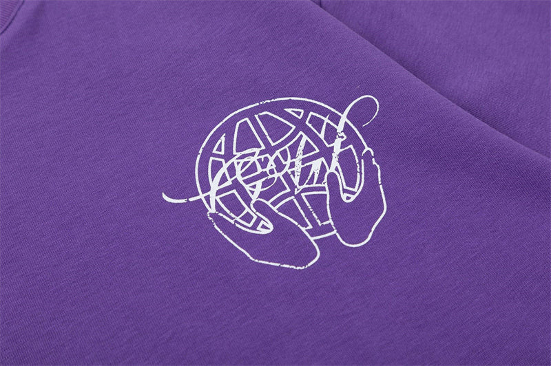 Off-White Graphic T-Shirt (Black/White/Purple)