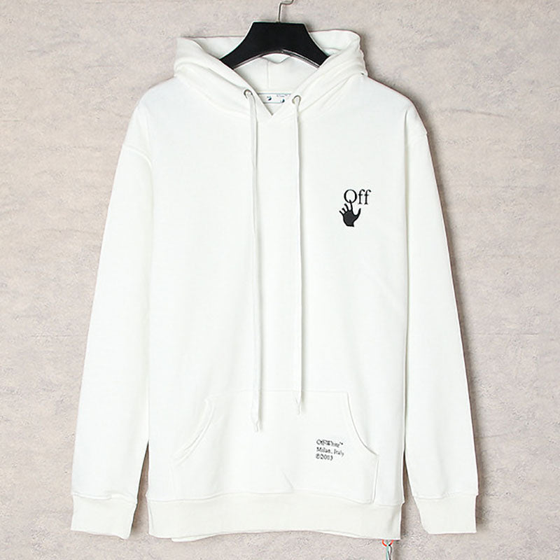 Off-White Oil Painting Series Arrow Hoodie – Monochrome Photo Print