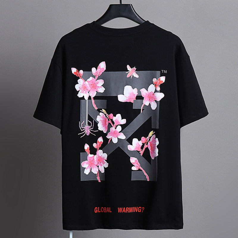 OFF-WHITE Bee Flower Arrow Pattern T-Shirt