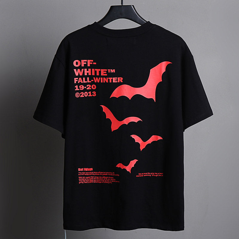 Off-White Flying Bird Letter Pattern T-Shirt