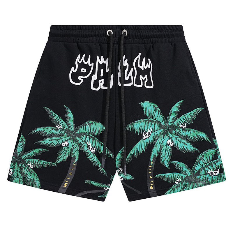 Palm Angels Hawaiian Coconut Tree Skull T-Shirt – 100% Cotton