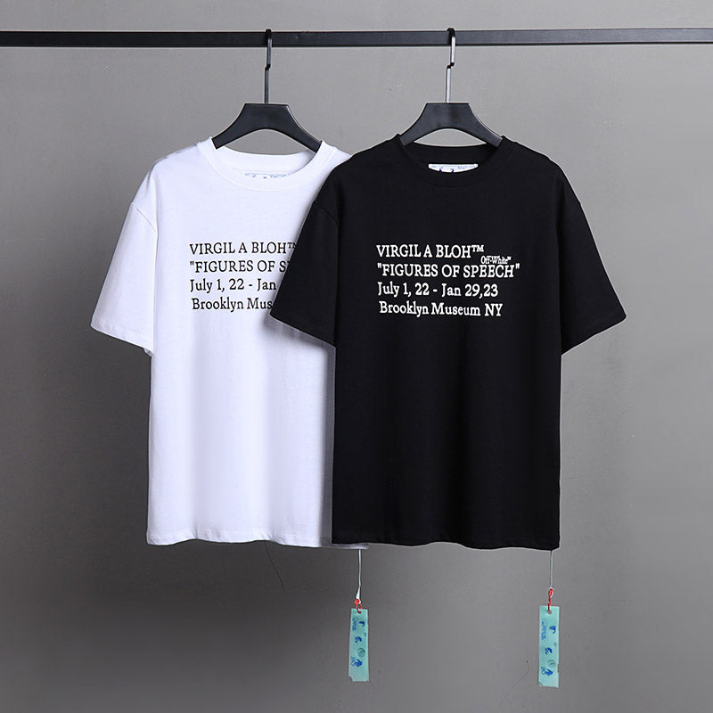 OFF-WHITE Creative Letter Arrow Pattern T-Shirt