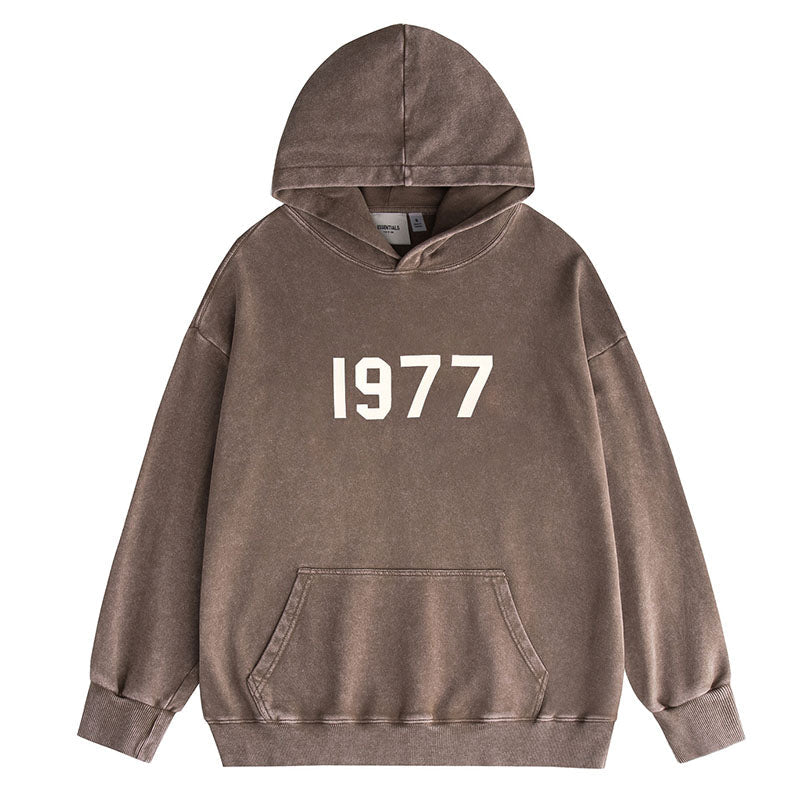 Fear of God 1977 Flocking Washed Distressed Hoodie