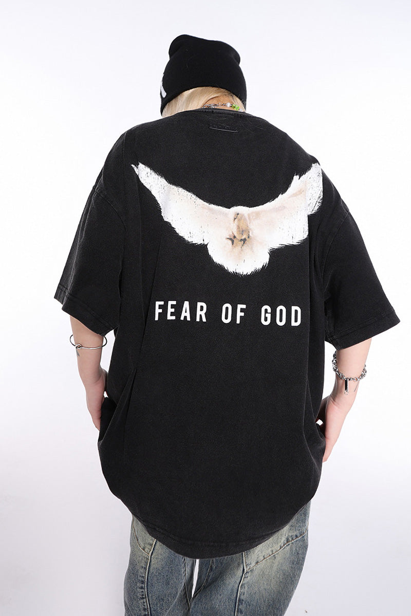 Fear of God Dove Pattern T-Shirt – Black