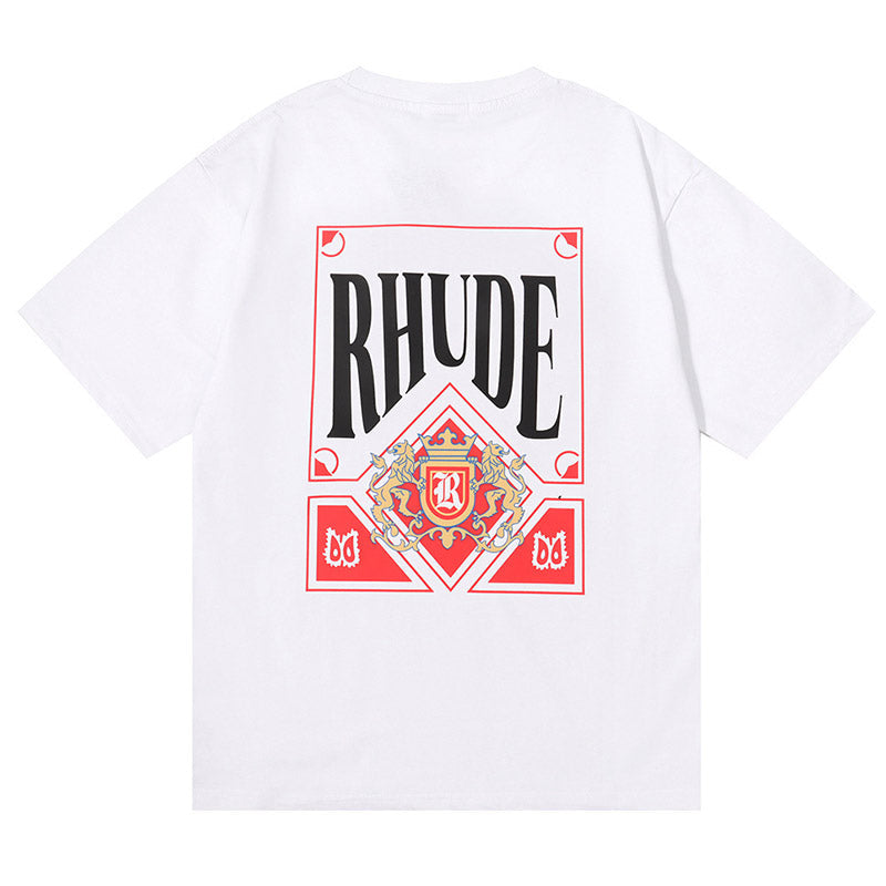 RHUDE Crest Logo Graphic T-Shirt – Black / Apricot / White