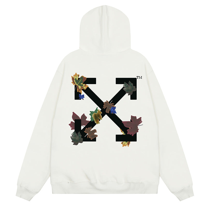 Off-White Leaves Arrows Hoodie — Black / White